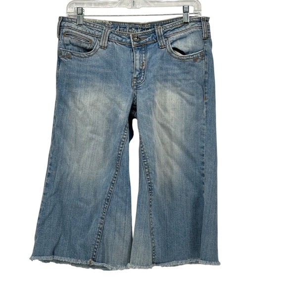 Industrial Cotton Denim - Industrial Cotton Capri Jeans Womens SZ 11 Blue Y2K Retro Streetwear Grunge 90s